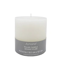 4" x 4" White Pillar Candle by Ashland®
