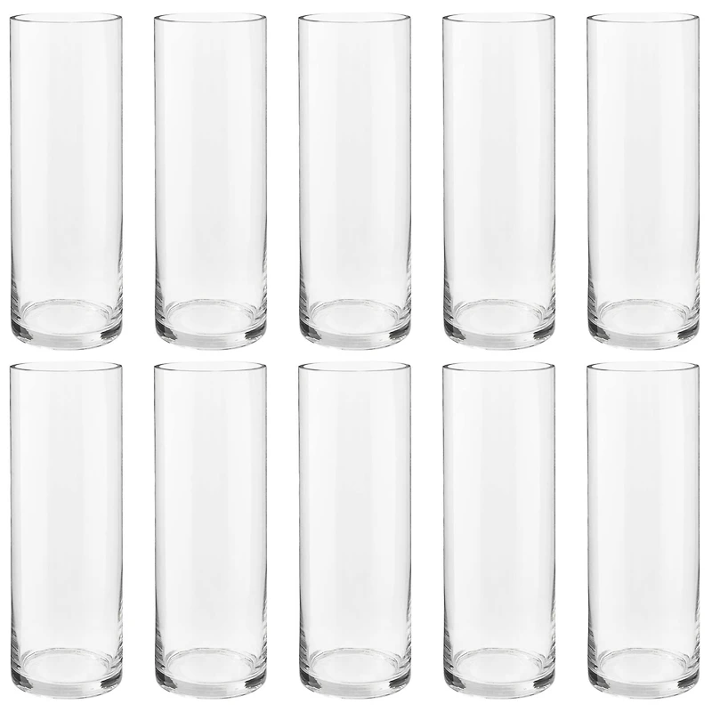10 Pack: 15" Cylinder Glass Vase by Ashland™