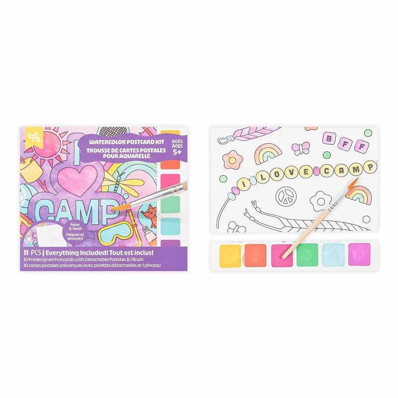 Little Yellow Bicycle® I Love Camp Watercolor Postcard Kit