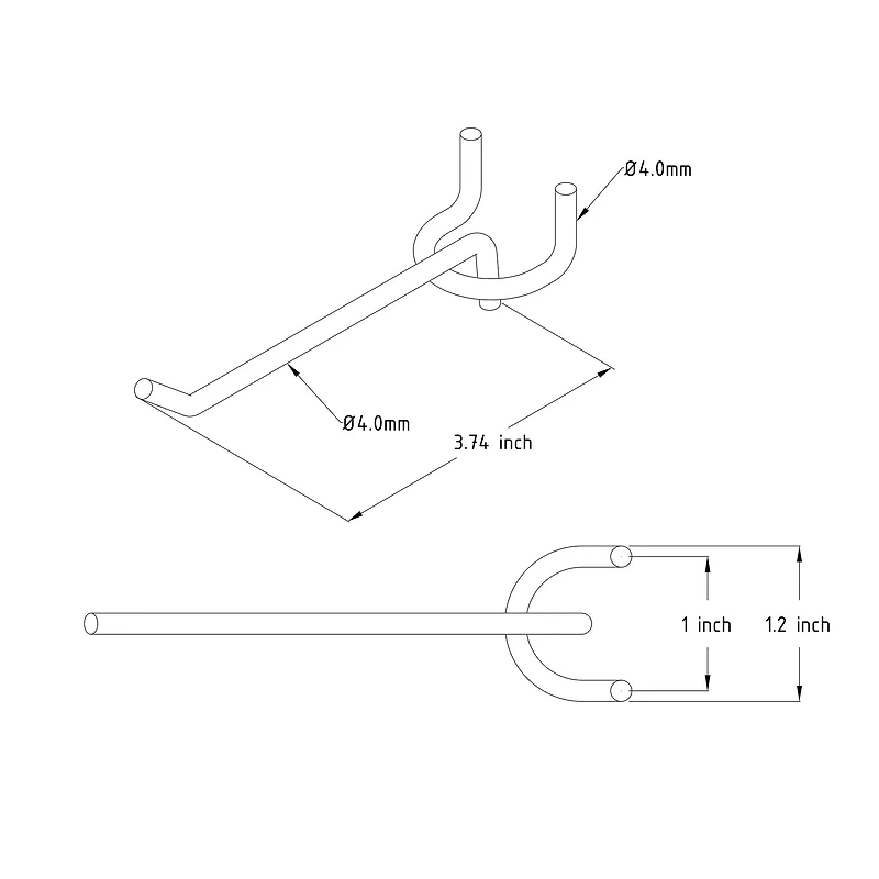 Black Pegboard Hooks by Simply Tidy®, 5ct.
