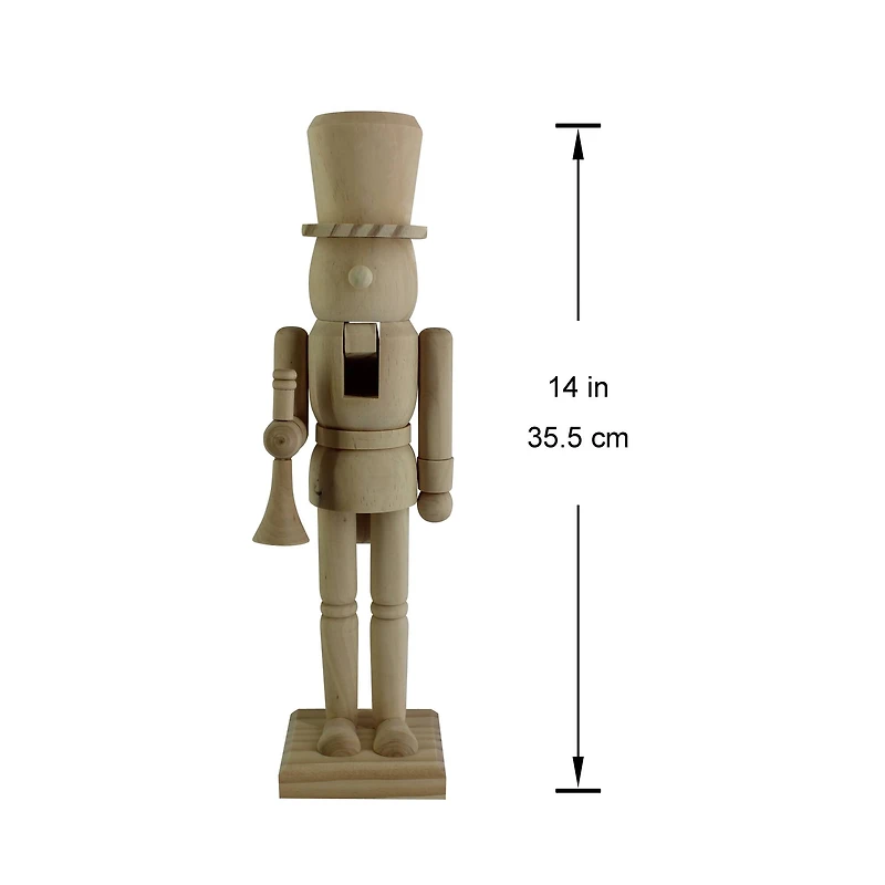 14" Soldier with Trumpet DIY Pinewood Nutcracker by Make Market®