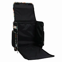 Everything Mary Black & Floral Rolling Scrapbook Travel Case