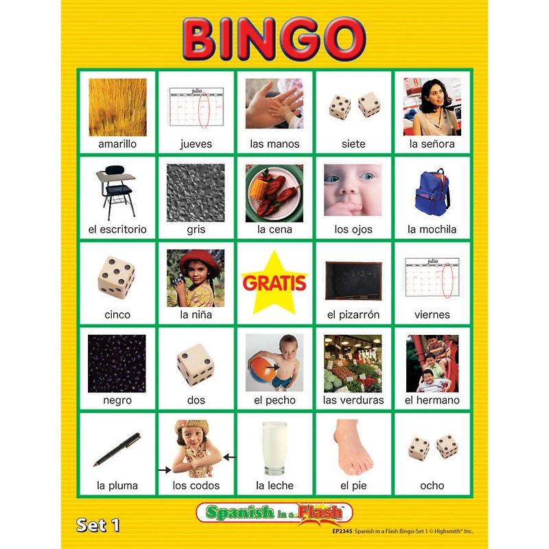 Edupress™ Spanish in a Flash™ Bingo Set 1