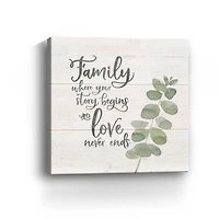 Natural Inspiration Family Square Canvas Giclee