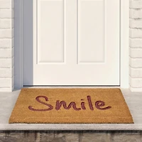 Natural Coir Smile Doormat