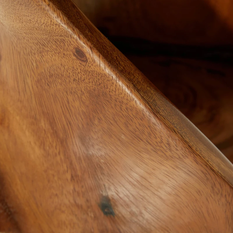 18'' Brown Saur Wood Contemporary Accent Table