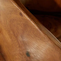 18'' Brown Saur Wood Contemporary Accent Table