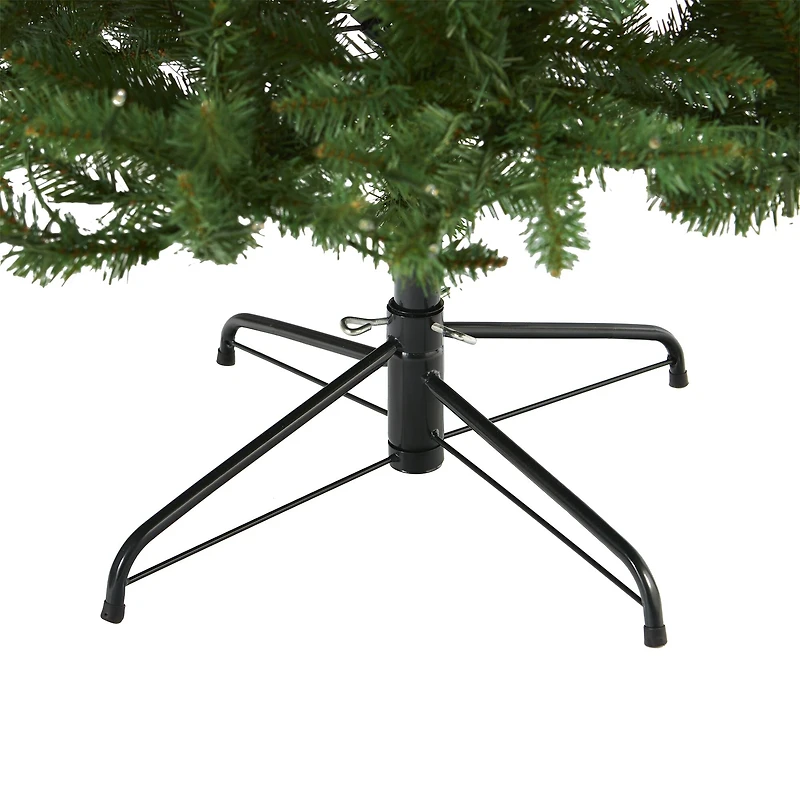 7.5ft. Pre-Lit Green Valley Fir Artificial Christmas Tree with Clear LED Lights