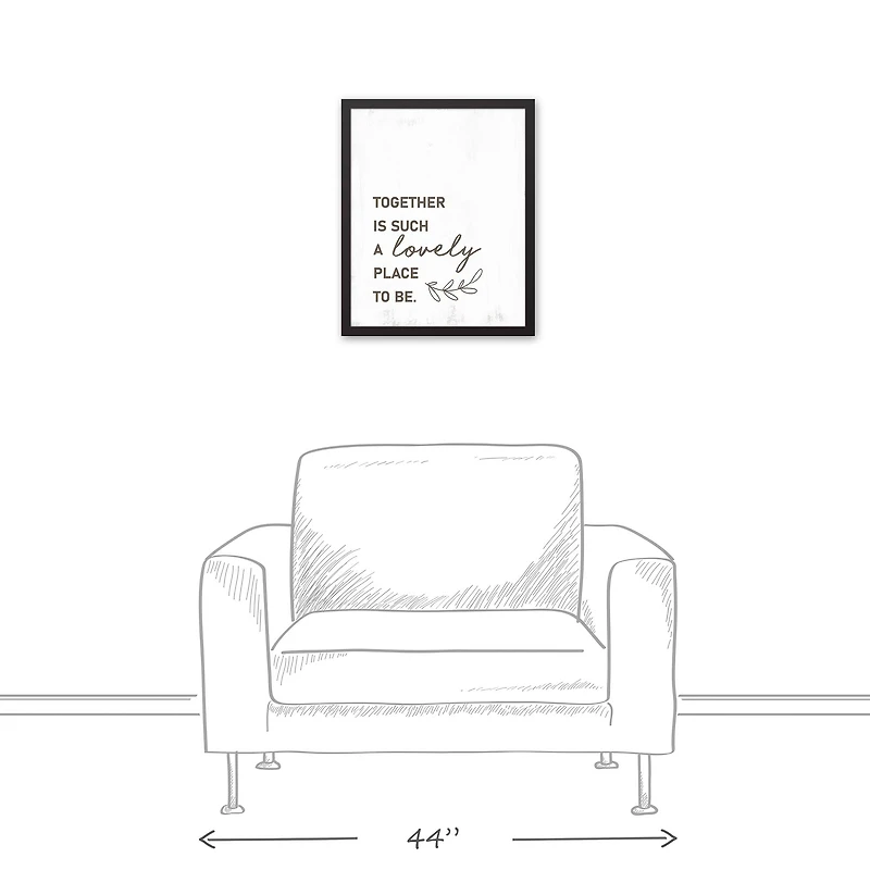 Together Lovely 16" x 20" Black Framed Canvas