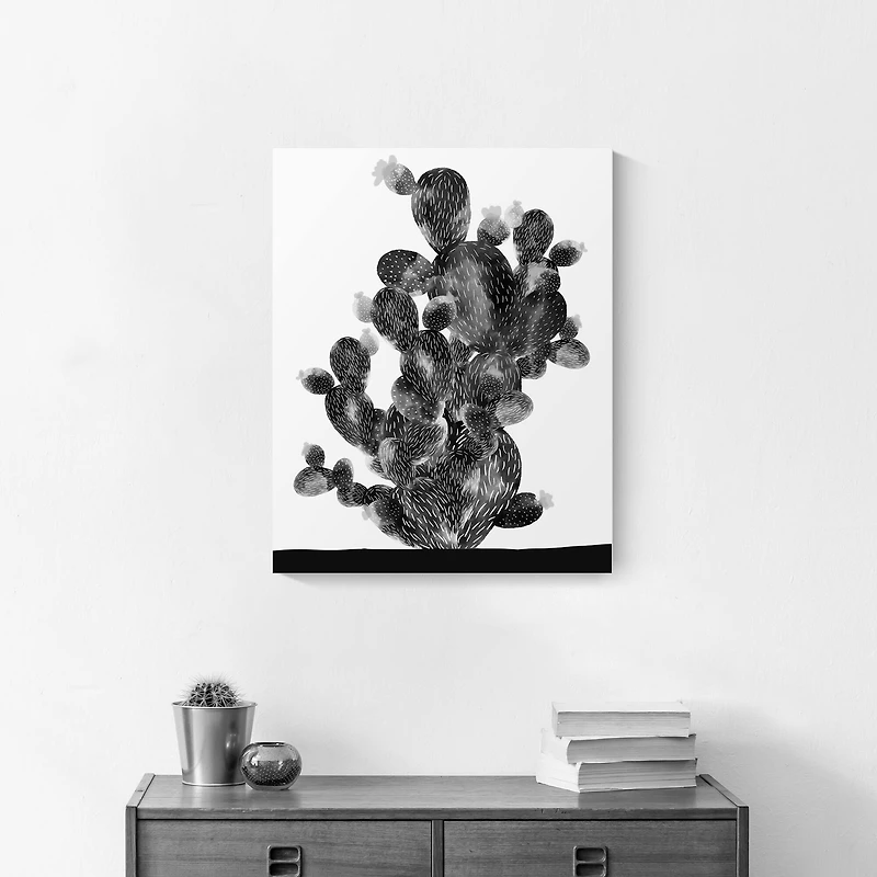 Multi BW Cactus 16" x 20" Canvas Wall Art