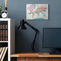 Stupell Industries Adventure Awaits World Map Canvas Wall Art