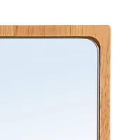 Hello Honey® 9.75" Natural Rubberwood Reflections Desk Mirror