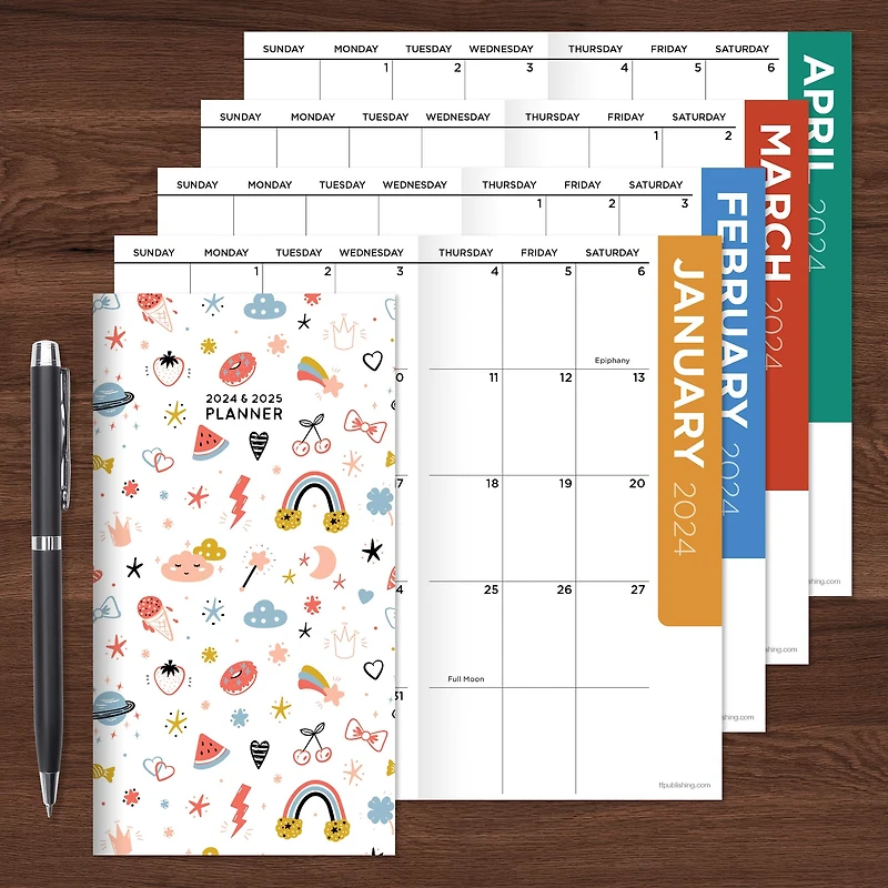 2024-2025 Tiny Icons Monthly Pocket Planner