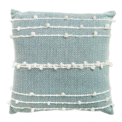 American Art Décor™ Handwoven Blue and White Boho Moroccan Decorative Throw Pillow