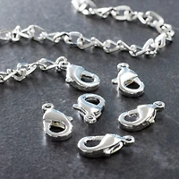 15mm Silver Finish Lobster Clasps, 10ct. by Bead Landing™