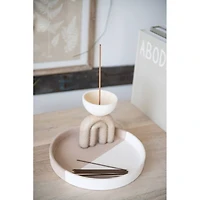 Hello Honey® 6" Rustic Two-Tone Stoneware Incense Burner
