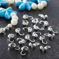 12 Packs: 150 ct. (1,800 total) 9mm Silver Clam Shell Crimp Bead Covers by Bead Landing™
