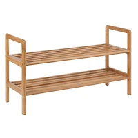 Honey Can Do 2-Tier Bamboo Shoe Rack