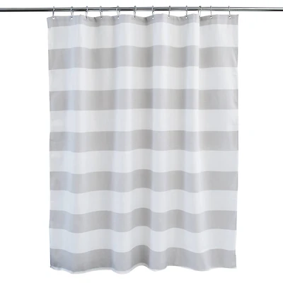 Elle Décor Gray Jacquard Weave Shower Curtain