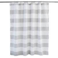 Elle Décor Gray Jacquard Weave Shower Curtain
