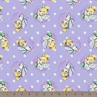 Disney® Tink Fashion Lavender Tinkerbell Toss Cotton Fabric