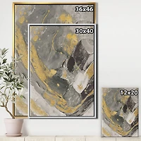 Designart - Marble Gold and Black II