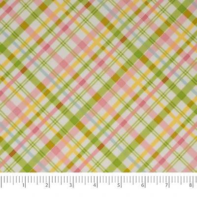 SINGER® Pastel Plaid Cotton Fabric