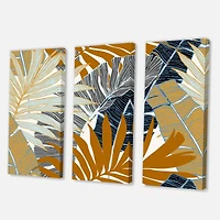 Designart - Abstract Tropical Summer Palm Tree & Banana Leaves