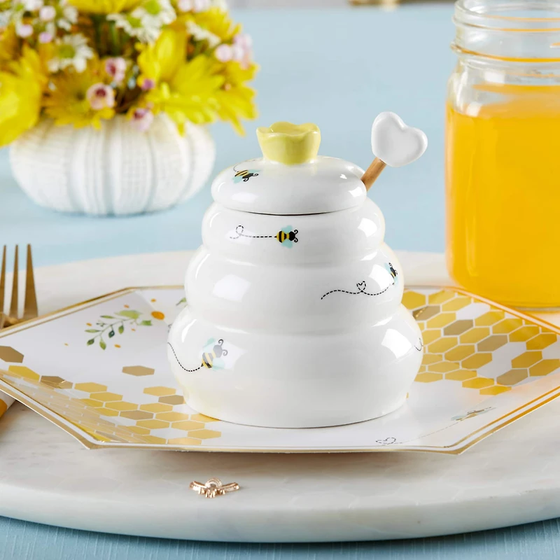 Kate Aspen® Sweet As Can Bee Ceramic Honey Pot
