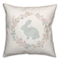 Easter Wreath Pillow 2 18" x 18" Throw Pillow