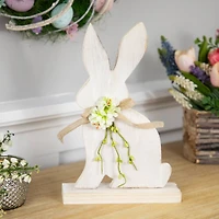 11.25" Distressed Rabbit Silhouette Easter Décor