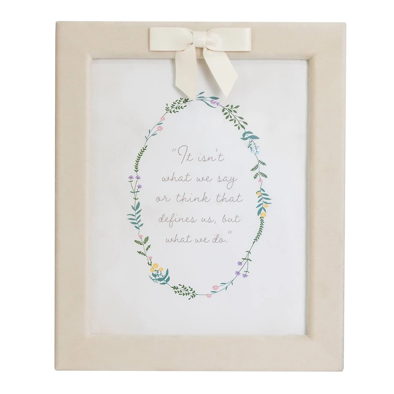 Just Jane 8" x 10" Cream Flocked Frame with Bow by Studio Décor®