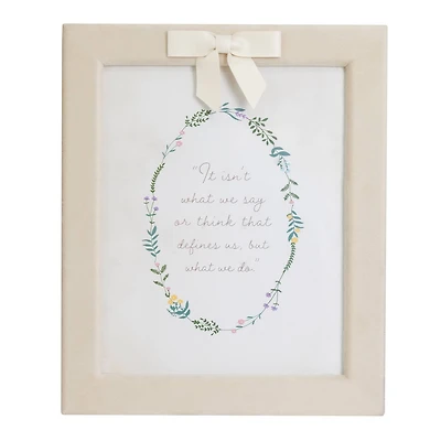 Just Jane 8" x 10" Cream Flocked Frame with Bow by Studio Décor®