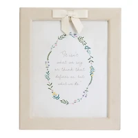 Just Jane 8" x 10" Cream Flocked Frame with Bow by Studio Décor®