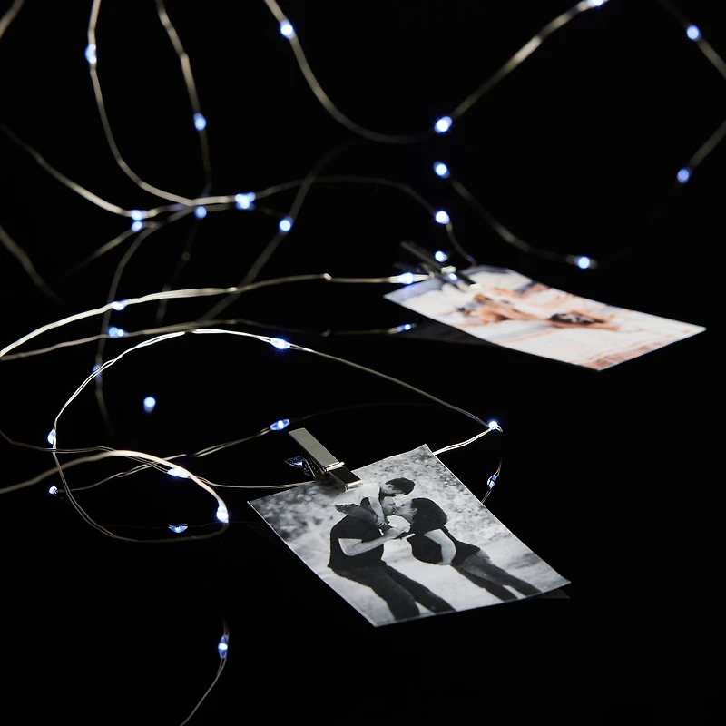 45ct. Cool White LED Silver Clip Lights by Ashland®