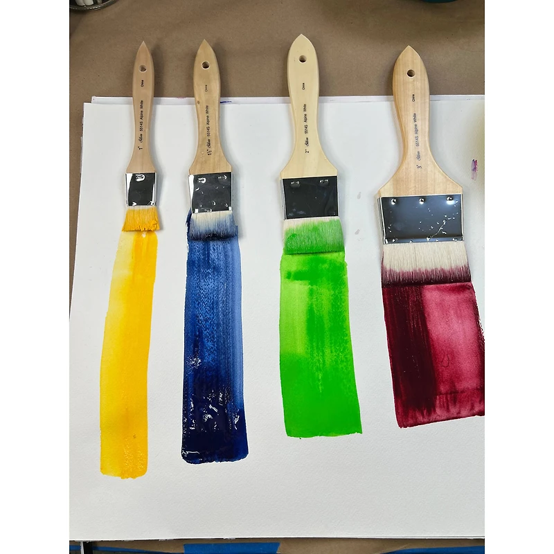 Silver Brush Limited Alpine White™ Wide Wash & Blend Background Brushes Set