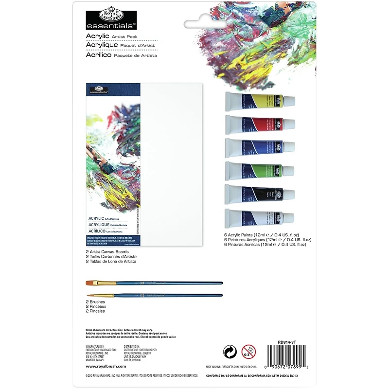Royal & Langnickel® Essentials™ 10 Piece Acrylic Paint Artist Pack