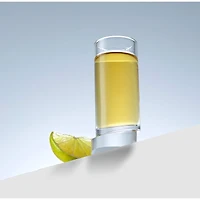 JoyJolt® 1.69oz. Aqua Vitae Round Off Base Shot Glasses, 4ct.