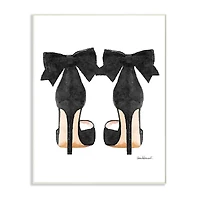 Stupell Industries Glam Black Pumps with Black Bow Wall Plaque