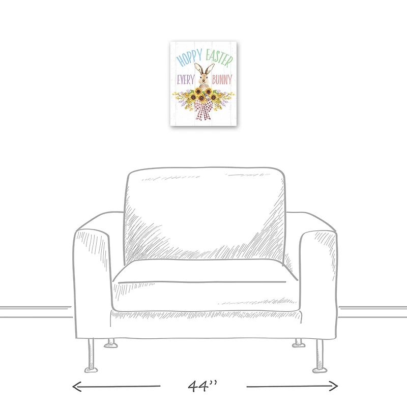 Hoppy Easter Every Bunny 11" x 14" Canvas Wall Art
