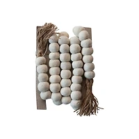 Hello Honey® 6ft. Handmade Wool Felt Ball Garland with Jute Tassels