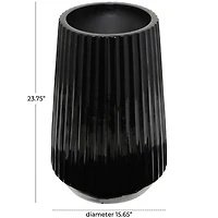 24" Black Modern Vase