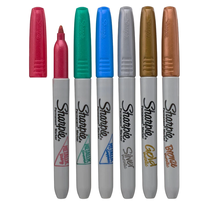 6 Packs: 6 ct. (36 total) Sharpie® Fine Point Metallic Permanent Markers