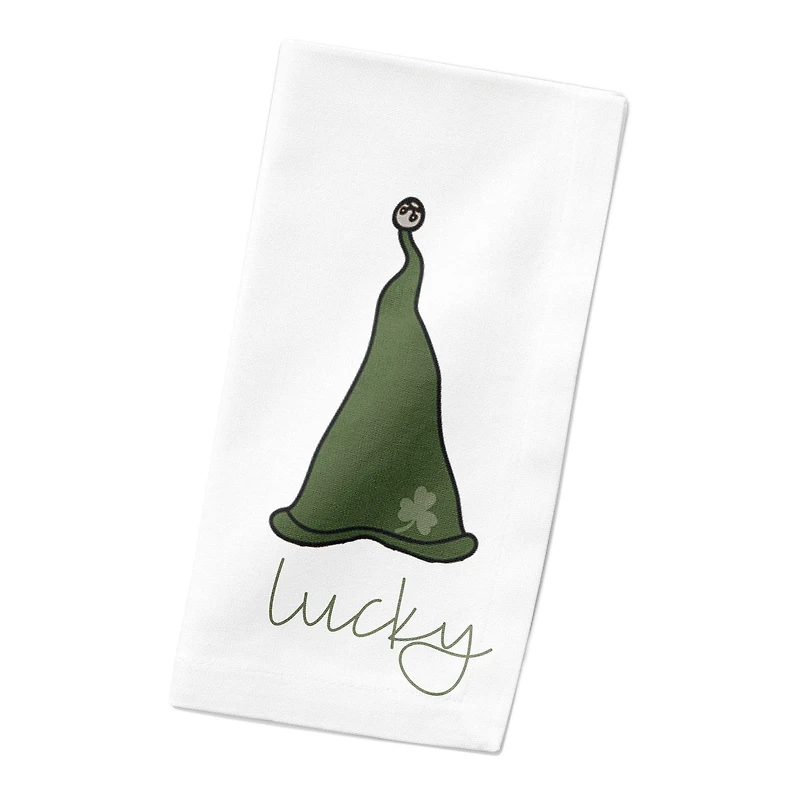 Leprechaun Gnome Napkin 10" x 10" Cotton Twill Napkin