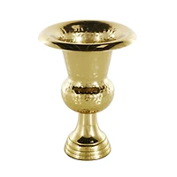 11" Gold Textured Metal Vase