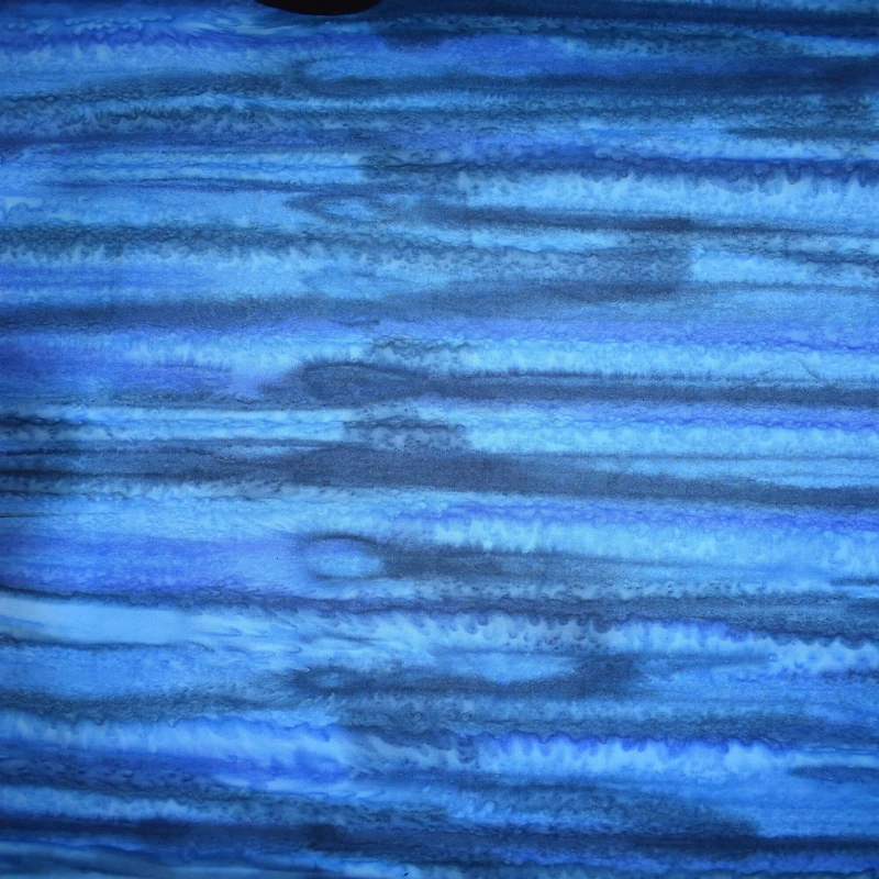 Feldman Batik Turquoise Light Blue Tonal Cotton Fabric