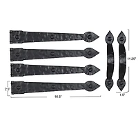 Household Essentials Black Premium Carriage House Garage Door Magnet Set