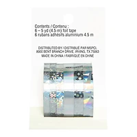 12 Packs: 6 ct. (72 total) Holographic Foil Crafting Washi Tapes by Recollections™