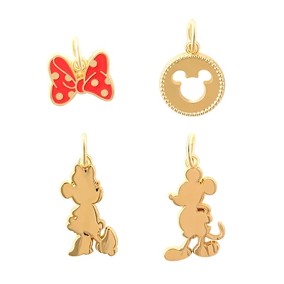 Disney® Gold Mickey & Minnie Mouse Charm Set
