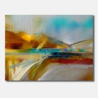 Designart - Impressionist Mountscape With River I